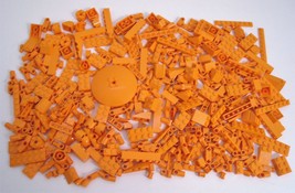 Lego Technic Orange 400 Piece Lot Connectors Slopes And More - £27.49 GBP