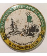 1981 Kalamazoo Valley Old Engine &amp; Machinery Club Pin back Button Michigan - $6.35 CAD