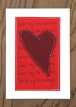 You&#39;re My One and Only Red Leather Heart Greeting Card - £6.00 GBP