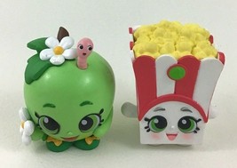Shopkins Lot Jumbo PVC Figures 2pc Green Apple and Popcorn Funko 2016 Sn... - $12.82