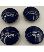 2013-2019 Ford Rim Wheel Center Cap Set Blue OEM D01B50046 - £70.78 GBP