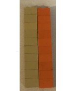 Lego 1x2 Brick Bricks Lot Of 20 Toy Toys Pieces Parts 2 Pegs Tan And Orange - $4.94