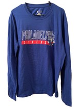 NBA Mens Blue T-Shirt Philadelphia 76ers Long Sleeve Tee Size XL - £22.21 GBP