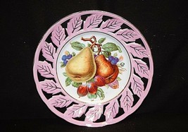 Old Vintage LM Royal Halsey Very Fine Porcelain Collector Plate Fruit Design - £11.86 GBP
