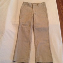 Boys Size 12 Husky Nautica pants uniform khaki flat front Inseam 22 inch - $8.99