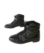 JUSTIN Basics Boots Womens 9.5 Black Lace Up Roper JBL400 - $37.24