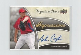 Andrew Carpenter (Phillies) 2009 Ud Signature Stars Impressions Auto Card #Ac - £6.01 GBP