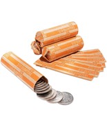 Lot of 259 Flat Coin Wrappers, Quarters Coin Holder, Convenient Quarter ... - $13.07