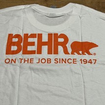 Home Depot Behr Paint Pro Extra T Shirt Mens Size Large White Orange Log... - £11.55 GBP