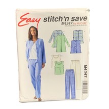 M4347 McCalls Sewing Pattern Women Shirt Jacket Pants Size 16-18-20-22 uncut - £8.22 GBP