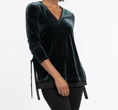 Nic And Zoe Felicity Side-Tie Velvet Top Bnwts Size Xs $138.00 - £19.97 GBP