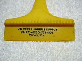 Vintage Collectible VALDERS LUMBER &amp; SUPPLY, Valders, Wis. Ice Scraper-L... - $19.95