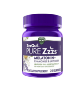 PURE Zzzs Melatonin + Chamomile &amp; Lavender Gummies Wildberry Vanilla 24.0ea - £17.32 GBP
