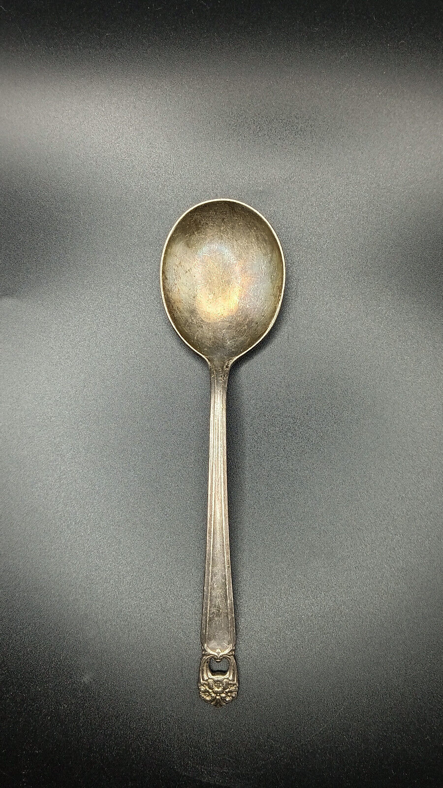 Vintage Silverware Round Bowl Soup Spoon Gumbo Eternally Yours Silverplate 1941 - £15.81 GBP