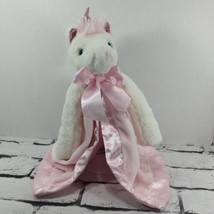 Bearington Baby Unicorn White Pink Lovey Security Blanket Plush Stuffed Animal - £11.86 GBP