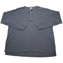 Dockers Shirt Mens L Blue Henley Sweater Long Sleeve Casual Preppy - £15.80 GBP