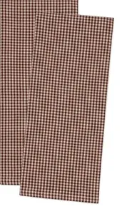 New And Tandesign Imports Plum Nantucket Check Cotton Dish Towels Set Of 2 - £10.52 GBP