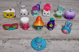 Lot of 12 Shopkins Moose Figures Hat Wedding Shoe Toilet Cake Glasses Syrup - £4.37 GBP