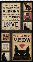 An item in the Crafts category: 24" X 44" Panel Cats Pets Kittens Purrfection Cotton Fabric Panel (D381.53)