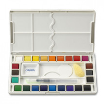 Assorted Water Colors Travel Pocket Set Jerry Q Art 24 Colors With Brush... - $51.99