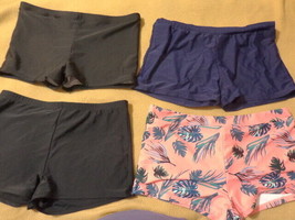 Womens Swim Shorts Bottoms 1X, 2X, XL, Orange Tropical, Black, Blue - $5.00+