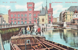 BERLIN GERMANY~Am Mühlendamm Städtische Sparkasse~1910s POSTCARD - $12.68