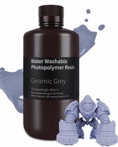 Elegoo Water Washable 3D Printer Resin 1Kg Grey, Rapid Precise Printing ... - $32.97