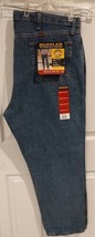 Rustler Jeans 42x30 Regular Fit Straight Leg Heavy Weight Blue Denim Pants - £19.01 GBP
