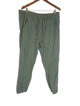 Casual Army Green Size XXL Casual Chino elastic waist / cuff cropped pants - $297.41 MXN
