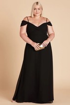 Birdy Grey SPENCE CONVERTIBLE DRESS CHIFFON BLACK CURVE 2X NWOT BRIDESMAID - $526.30 MXN