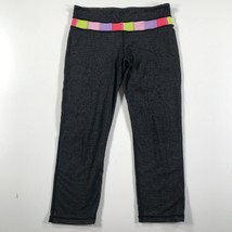 Lululemon Womens Leggings Size 6 Heather Gray Cropped Multicolor Striped... - £17.08 GBP