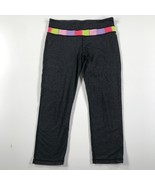 Lululemon Womens Leggings Size 6 Heather Gray Cropped Multicolor Striped... - £17.15 GBP