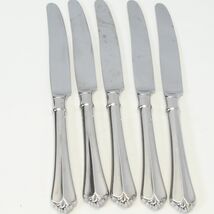 Oneida Juilliard Dinner Knives 9-1/2" Heirloom Cube Stainless Lot of 5 - $14.69