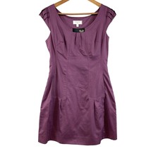 Moulinette Soeurs Sheath Dress Womens 6 Purple Minimal Preppy Feminine Regency - £35.53 GBP