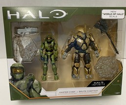 World Of Halo Infinite 4&quot; Master Chief Brute Chieftain 2020 2-pack Wct Nip - £18.58 GBP