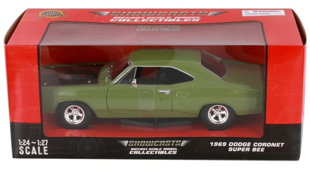 1969 Dodge Coronet Super Bee 1/24 Scale Diecast Model - SHOWCASTS - GREE... - $34.64
