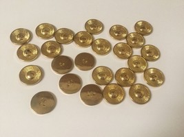25 Shiny Goldtone Metal With Concave Hollow Center Dome, 1&quot; - £7.65 GBP