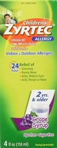 Children&#39;s Zyrtec 24 Hour Allergy Relief Grape Syrup *12/2026*, 4 fl oz - $237.26 MXN