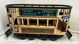 Handmade antique 1930’s Double decker New Orleans trolley car wood and C... - £384.98 GBP