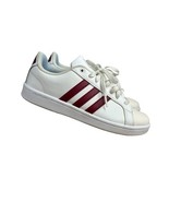 Adidas Cloudfoam HWI28Y001 Sneakers Women&#39;s 9 White Burgundy Tennis Shoes - $470.24 MXN