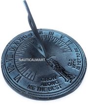 NauticalMart Brass Father Time Sundial with Verdigris Highlights Engraved with G - £54.13 GBP