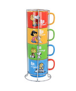 Gibson Peanuts Classic Gentle Reminders Collection 4 Piece Stoneware Sta... - $84.49