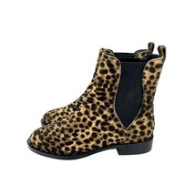 Rebecca Minkoff Boots Sabeen Leopard Calf Hair Studded Ankle Sz 7 New SH30 - £76.53 GBP