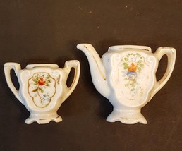 1970&#39;s Vtg Child&#39;s Tea Set Replacement Piece Lot Tea Pot &amp; Sugar Bowl Rose Japan - £6.23 GBP