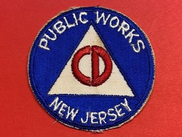 WWII, CIVIL DEFENSE, NEW JERSEY, PUBLIC WORKS, PATCH, NO GLOW, CUT EDGED - $113.34 MXN