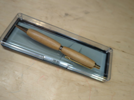 Hand Turned Graduate Click Pencil Gold Finish Hickory Limba Body - £15.17 GBP