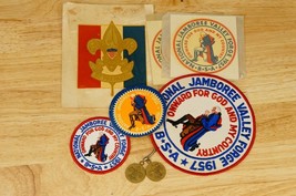 BSA Boy Scouts Souvenir Patch Decal Lot 1957 National Jamboree Valley Fo... - $24.74
