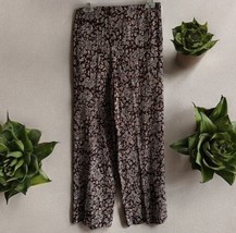 Vtg Y2K Women’s New York Style Brown Ivory Paisley Scrunchy Pants Size S - £19.46 GBP