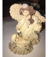 Angel Figurine With Baby Chipped Wing-Rare-SHIPS N 24 HOURS - £23.86 GBP