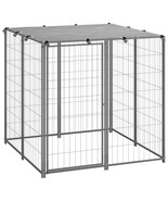  Dog Kennel Silver and grey Steel, Polyethylene (PE) 43.3 in - $402.77 CAD